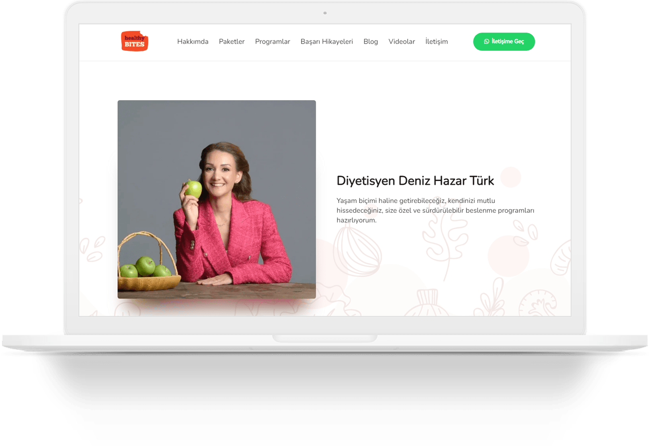 dietician deniz hazar turk wordpress web tasarim