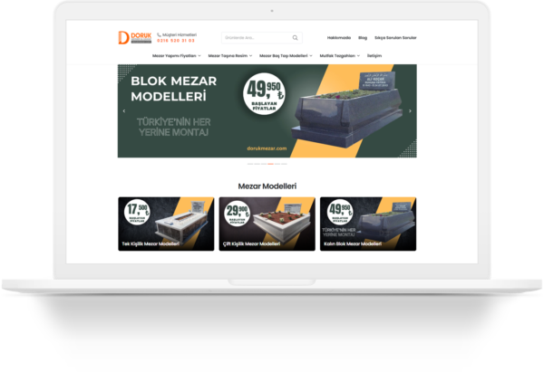doruk mezar wordpress web sitesi tasarimi