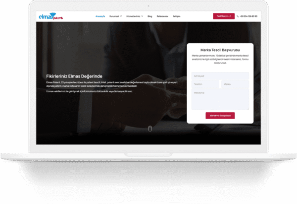 elmas patent wordpress web sitesi tasarimi
