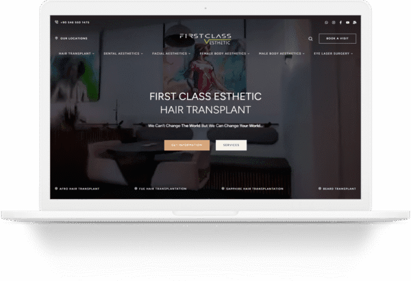 firstclassaesthetic wordpress web sitesi tasarimi