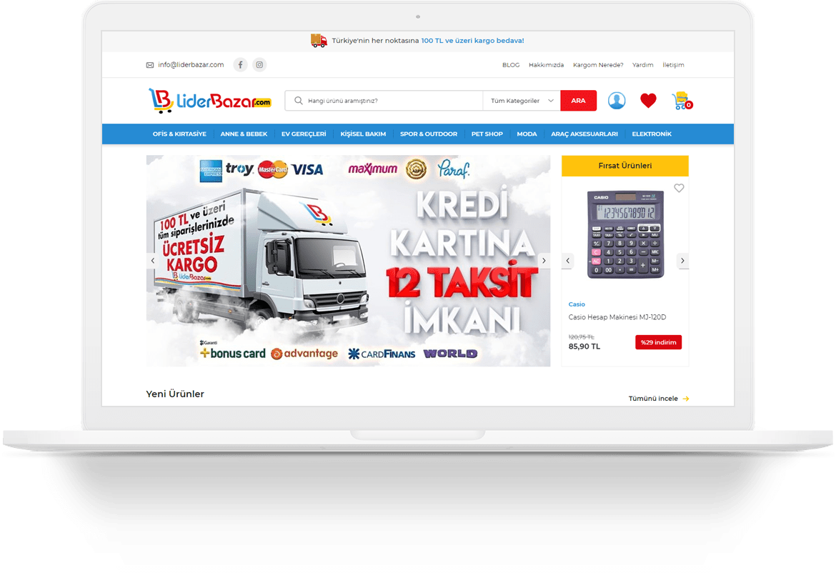 lider bazar ecommerce wordpress web tasarim