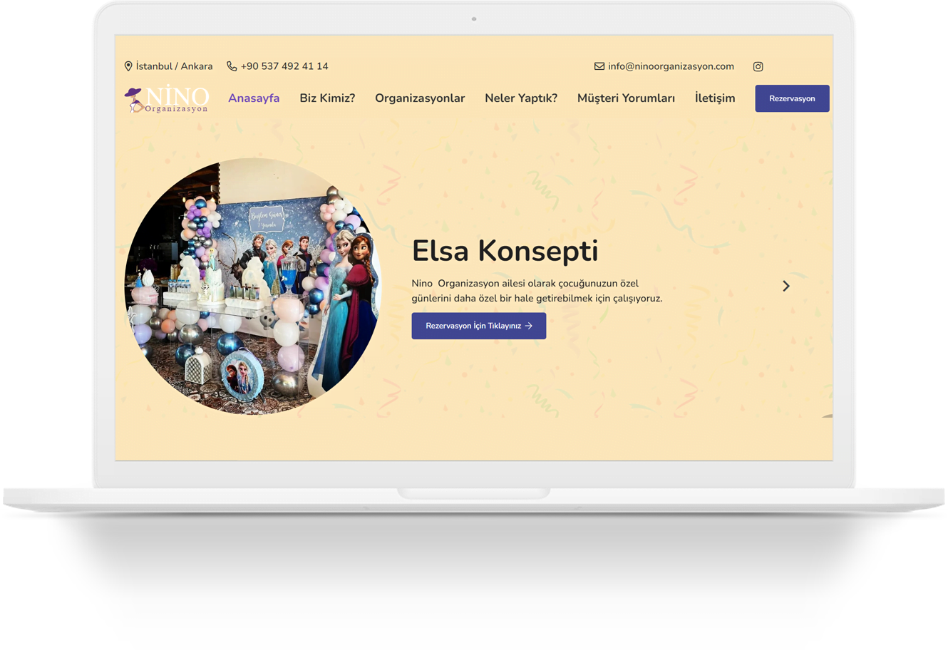 nino organizasyon wordpress web tasarim